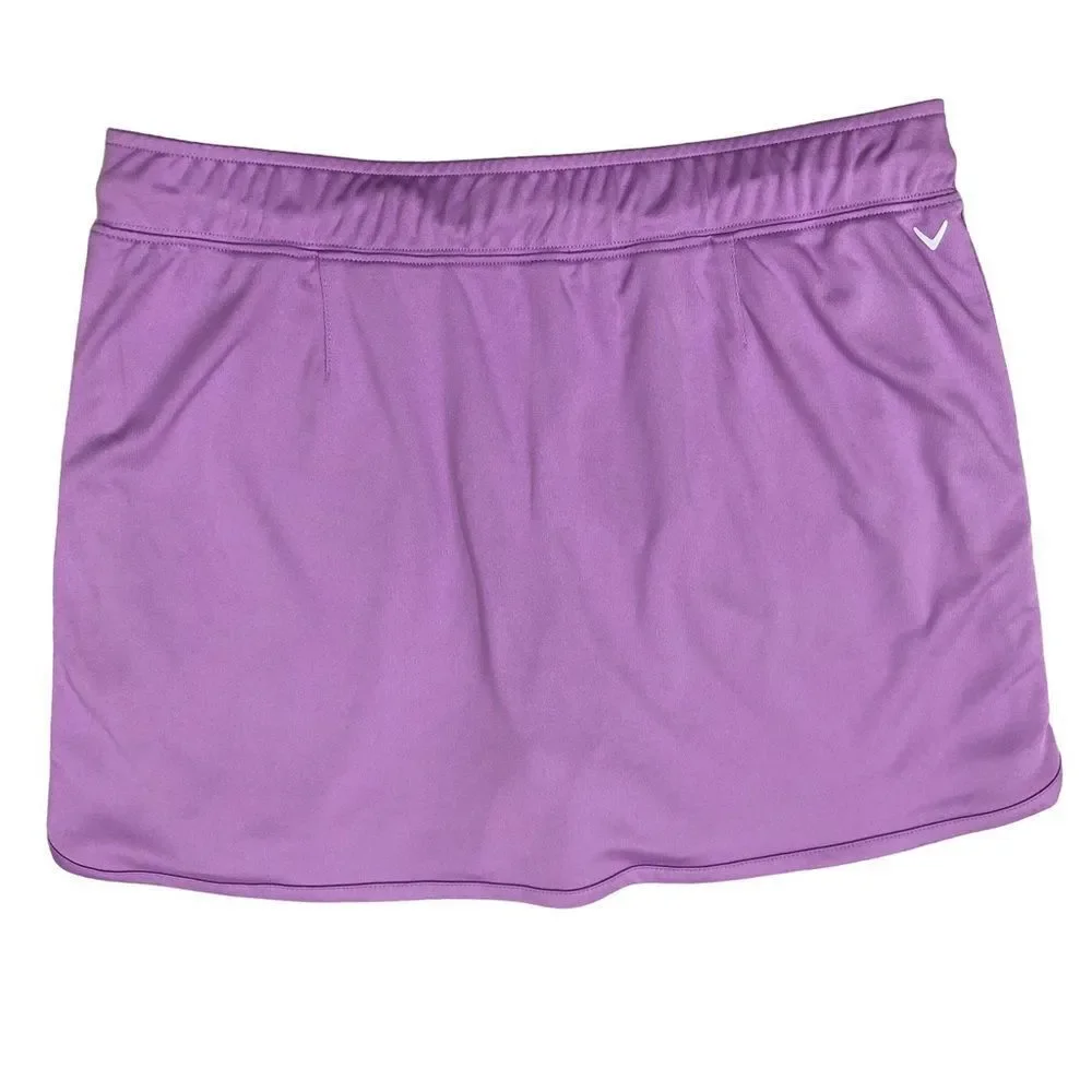 Callaway Golf Tennis Stretching Pull On Pockets Purple Skirt Skort NWOT